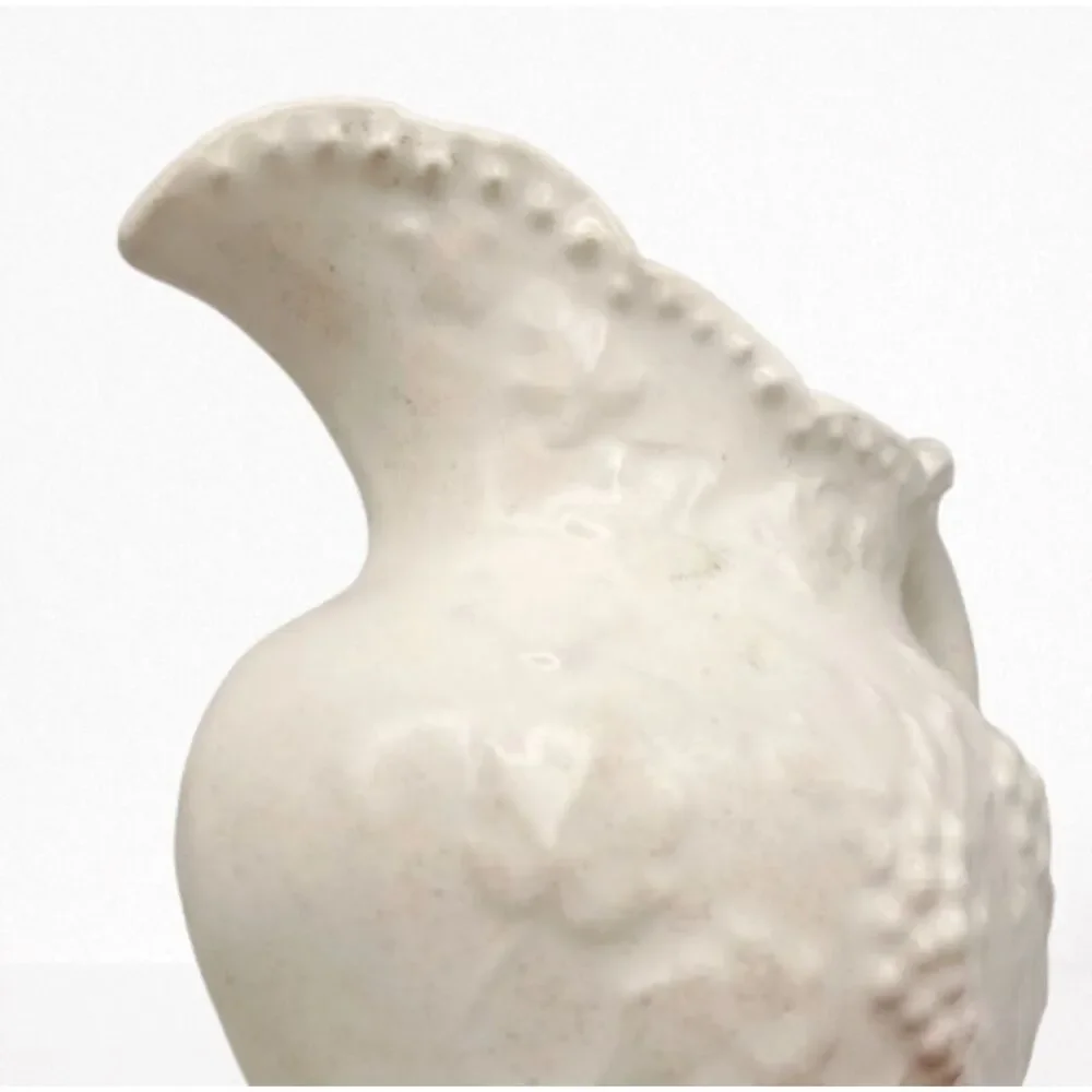 Vintage White Ceramic Pitcher Bowl Pocket Wall Planter